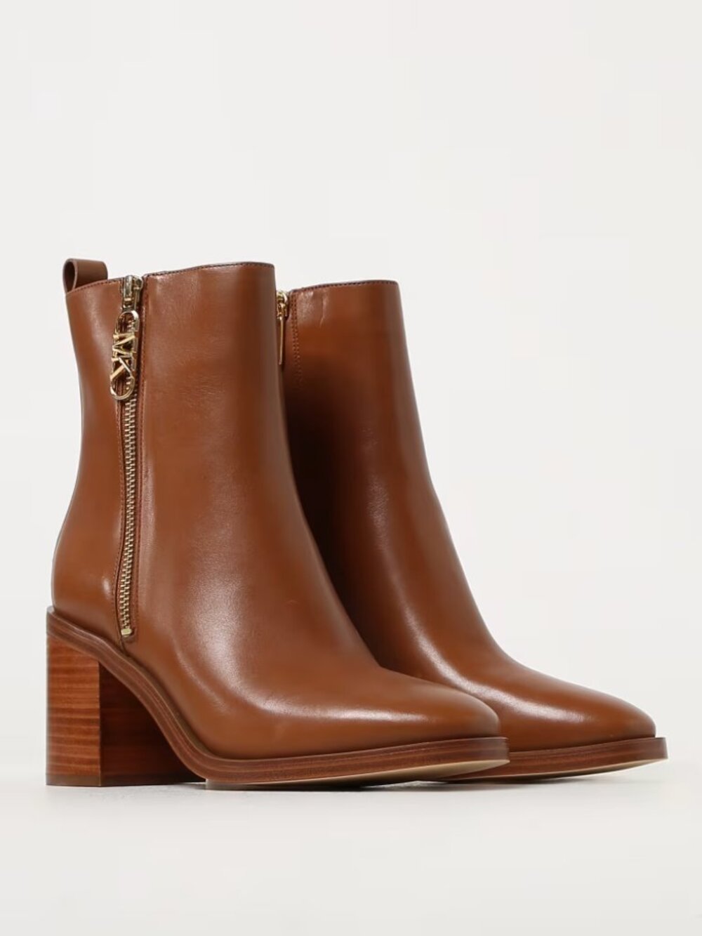 Michael Kors Luggage Regan Mid Heeled Ankle Boots. US 5.5